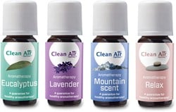 Etherische olie Box: Eucalyptus, Lavendel, Mountain, Relax